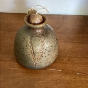 Helen Martin Signed Pottery Oil Lamp 3”
